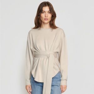 Nara Tie-Front Knit Sweater